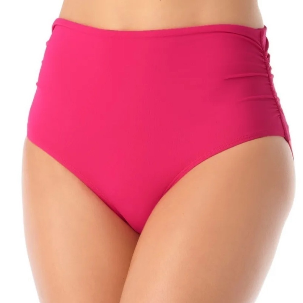 Anne Cole BERRY Plus Size High-Waist Bikini Swim Bottoms - Picture 2 of 4